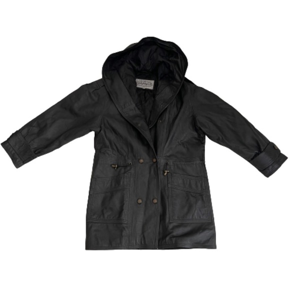 Women’s Winlit Vintage 90’s Leather Oversize Jacket Size Small! - Picture 3 of 8